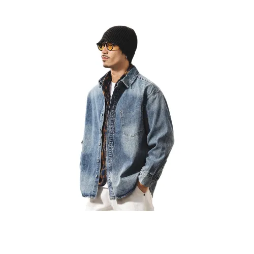 JIELEINUO Синий Унисекс Джинсовые куртки