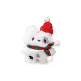 Звезды, щенок, украшение [красный, зеленый шарф]