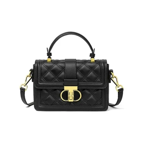 Younger Song Коровья кожа Одно плечо Сумка Женская Черная