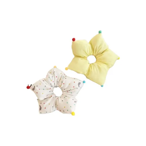 Lulu Candy Корейский стиль Многоцветный Гороховый узор Звезды Хлопок Наполненные Скранчи Премиум Feel Резинки для волос Дизайн Аксессуары для волос