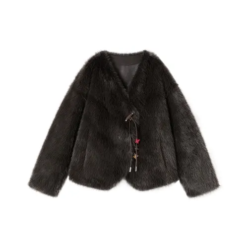 XIANGYING Кофе Женские Меховые изделия