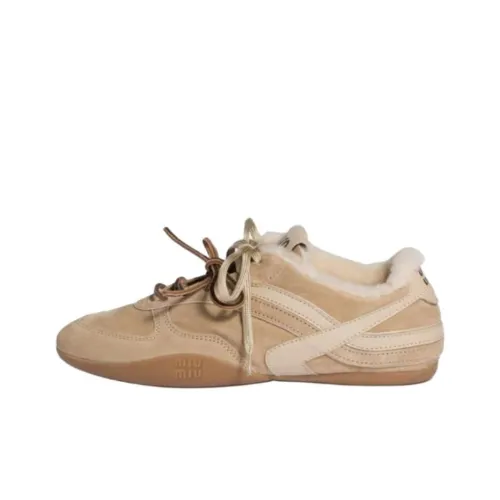 MIU MIU Gymnasium Low Топ Повседневная обувь Женская Коричневая