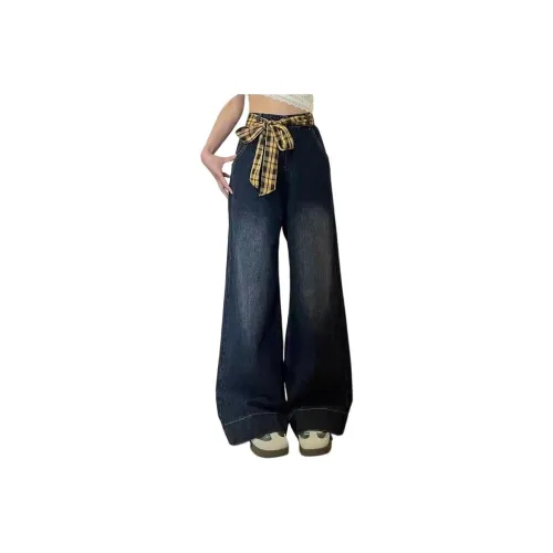 BELOVED STARRY Темно-синий синий женские джинсы