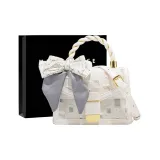 Градиентный клетчатый белый и золотой