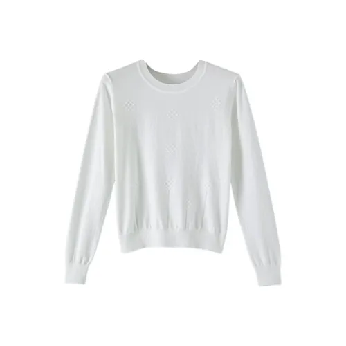 Late White Экрю Женская Трикотажная