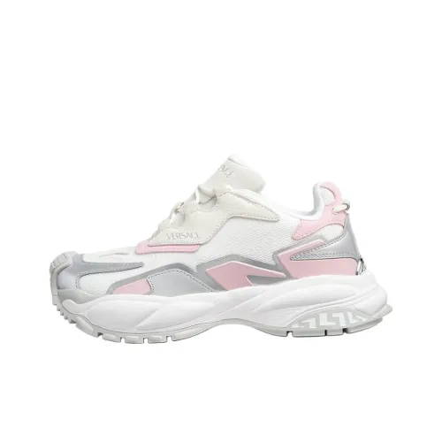 VERSACE Ртуть Низкий Топ Повседневная Обувь Женская Белая Розовая