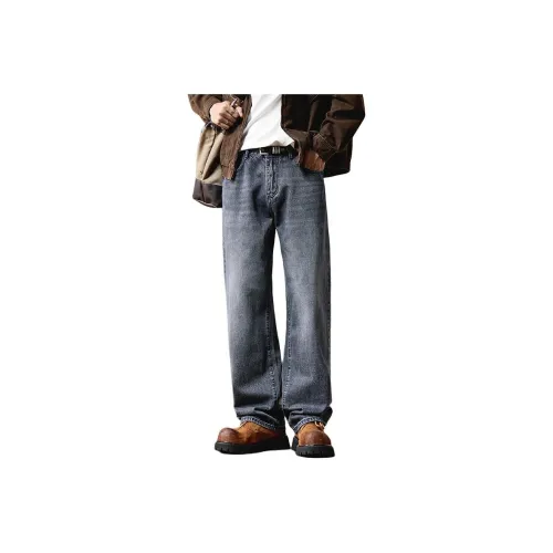 GEOREFOOL Серый Унисекс Джинсы