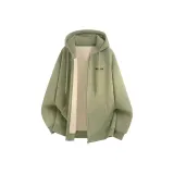 [Thickened и с флисовой подкладкой] Серый горошек зеленый (коричневый кофейный Tang Лев логотип на груди)