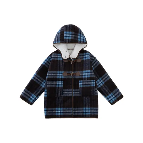 Mu Qingqing Клетчатый Kids Шерстяное пальто