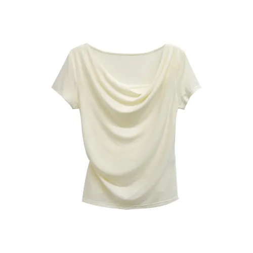 MIMIZI Бежевый Абрикос Женские T-рубашки