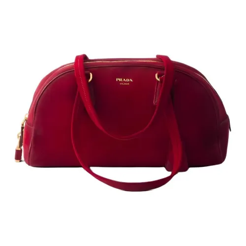 PRADA Кожа Сумка Средняя Женская Камень Красный