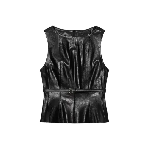 ZARA Черные Женские Майки