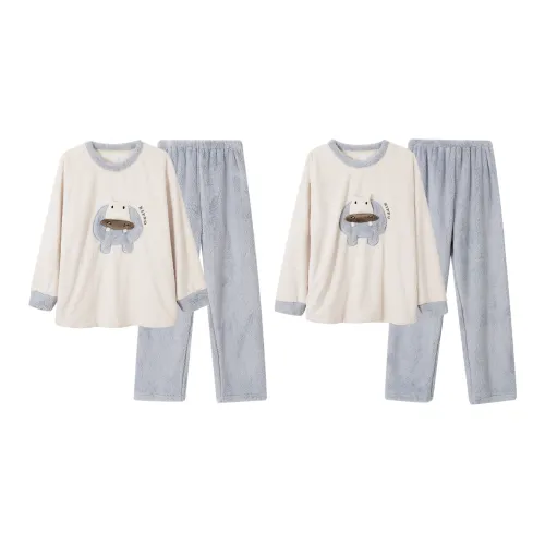 WANANNI Светло-синий Унисекс Пижамные комплекты