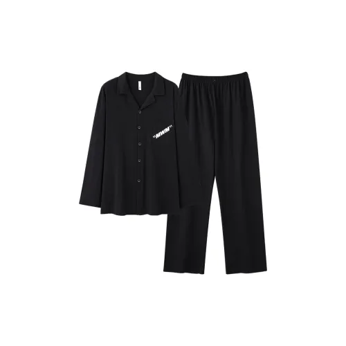 Mulong Family Однотонный Буква Мужской Пижамный Комплект