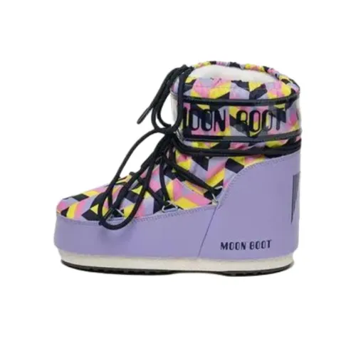 MOON BOOT Icon Термостойкие Короткие Сноубутсы Унисекс Фиолетово-Розовые