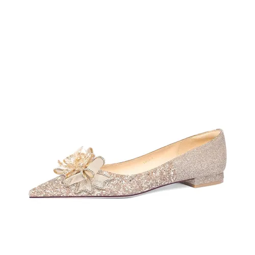 LOLY Женские повседневные туфли Золотой Starry Sky Lover 2CM Женские