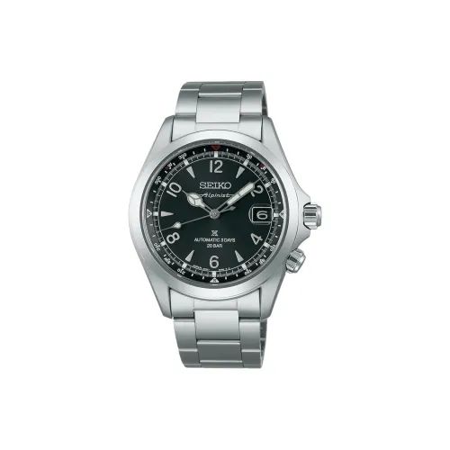 SEIKO Prospe Автоматический Ручной Механизм Нержавеющая Сталь Ремешок Часы 39,5 мм Мужские Часы Черный Циферблат