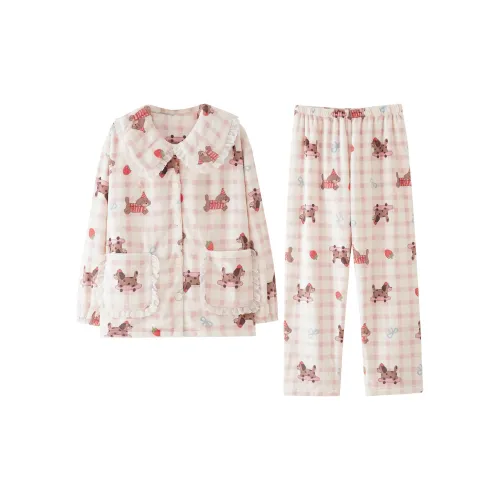 JINXU Розовый Женский Пижамный Комплект