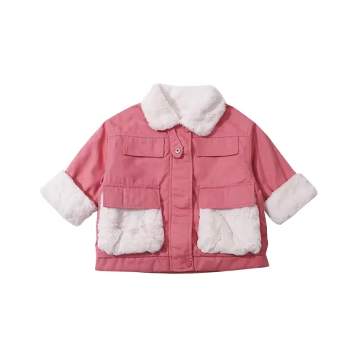 RHOBESAM Олень Дом и Флис Карман Пальто Розовый Kids Куртки