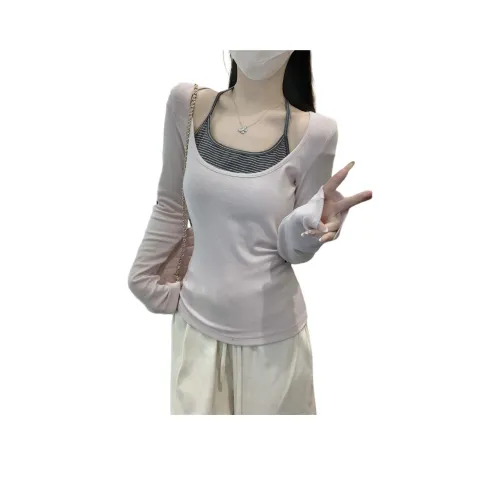 LANGQING Розовый Бесплатная доставка с бренд наклейкой Женские T-рубашки