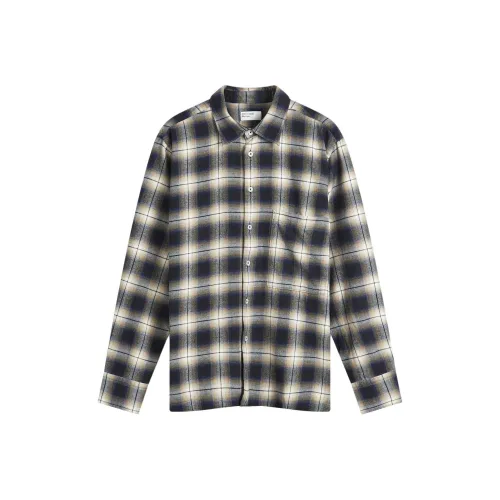 Universal Works Морской Синий Мужские Рубашки