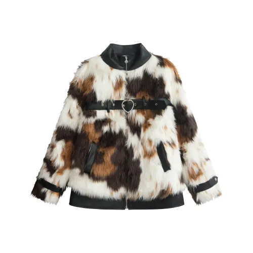 UNIFREE Бархат Feel Пальто Женское Кофейно-Коричневый