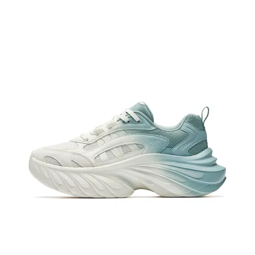 ANTA Износостойкая визуально увеличивающая высоту Низкая повседневная обувь Женская Белая Циановая