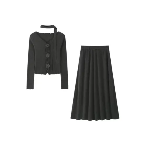 DANCANG Серый Женский Комплект с Юбкой