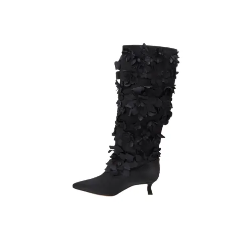 MANOLO BLAHNIK Solon Колено Высокие сапоги 5 см Женские Черные