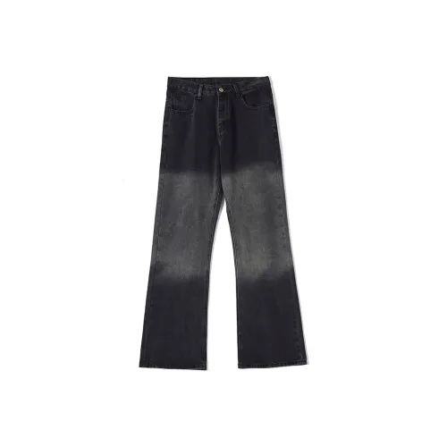 UKTK Черный Серый Цвет Мужские Джинсы