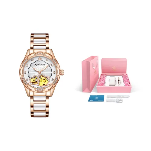 MG.ORKINA MG Автоматический Механический Механизм Нержавеющая Сталь Ремешок Часы Женские Многоцветный Циферблат Часов