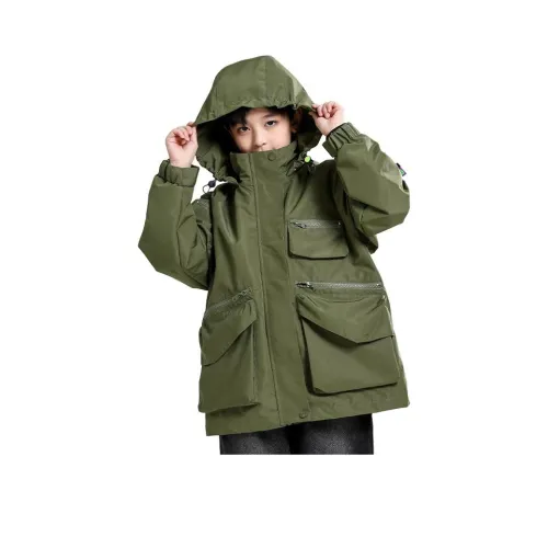 Деревянные дома Армейский зеленый Kids Утеплённые куртки