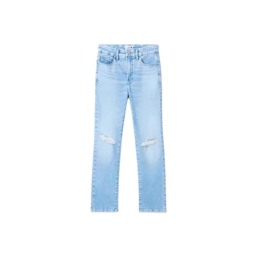 GOOD AMERICAN Светло-синие женские джинсы