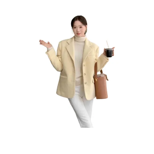 LADYXIEXIE Светло-желтый Бесплатно LADYXIEXIE Бренд Наклеенный Закрытие Женские Пальто