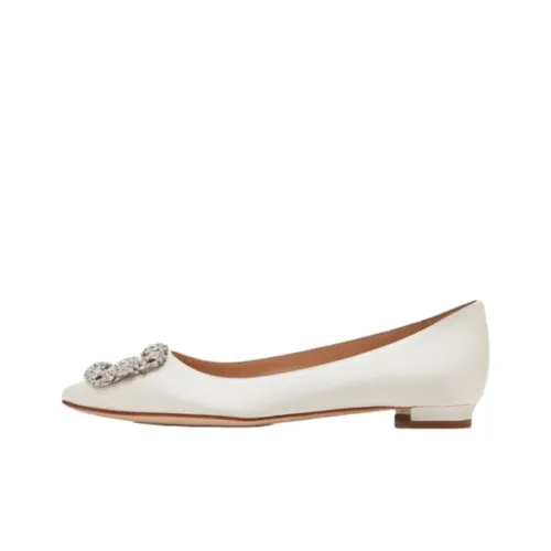 MANOLO BLAHNIK Hangisi Повседневная обувь Женская Кремово-белая