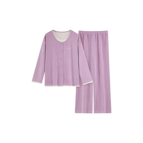 XIAFENYAN Пурпурный Розовый Женский Пижамный Комплект