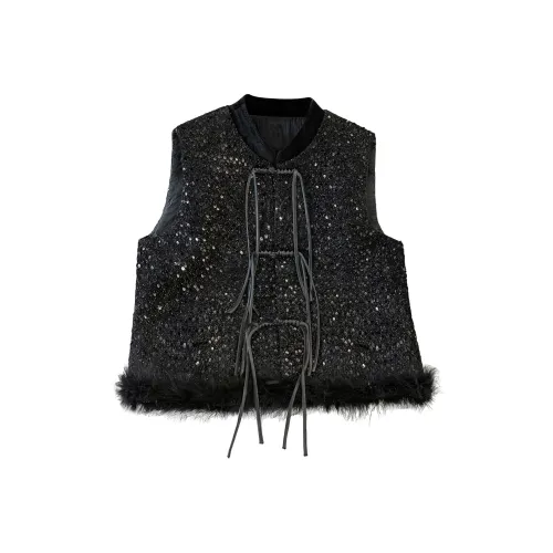 SIBAISHE Черные Женские Жилеты