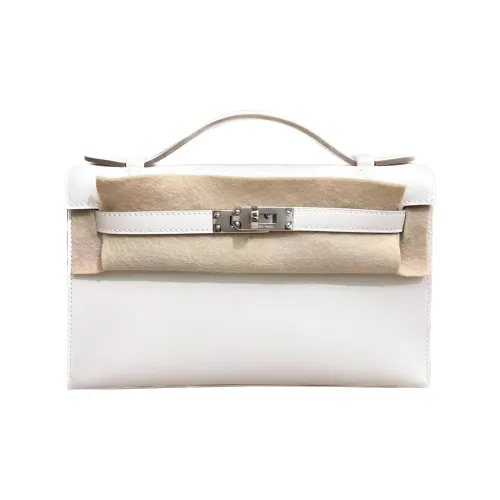 HERMES Mini Kelly Generation 1 Swift Кожа Сумка Kelly Сумка Женские M4 Gris Pale Кремово-серый