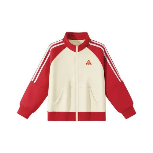 PEAK [Интегрированный флис с подкладкой] Красный PK Label Красный Силикон K Kids Свитшоты