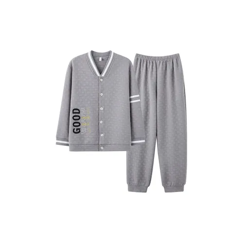 MADALLO Light Gray Men's Pajama Sets