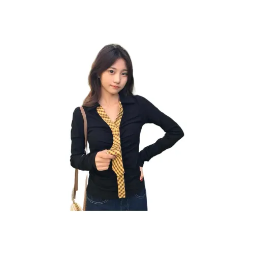 LAKESI Черный Spells Желтый Женские T-рубашки