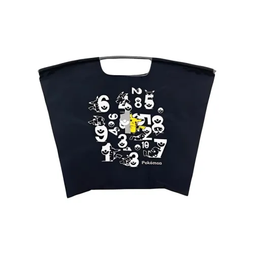 POKEMON Шар Цепочка Коллаборация Нейлоновая Сумка Большая Унисекс Черная