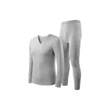 Светло-пшеничный серый с V-образным вырезом