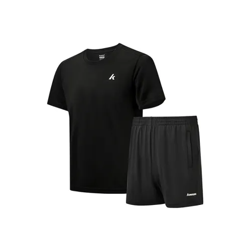 Kawasaki Бадминтон Джерси Унисекс Набор Черный
