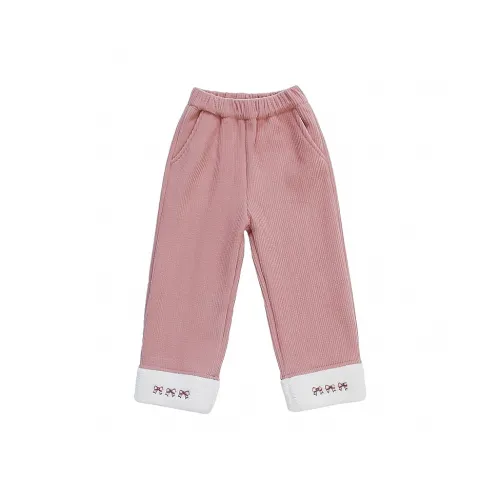 RHOBESAM Chicbell Bowknot Вельветовые Брюки Розовые Детские Тренировочные Штаны