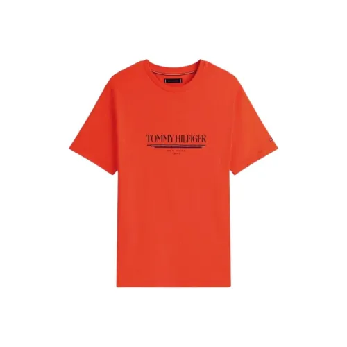 Tommy Hilfiger Red Men's T-Shirts Томми Хилфигер Красные Мужские Футболки