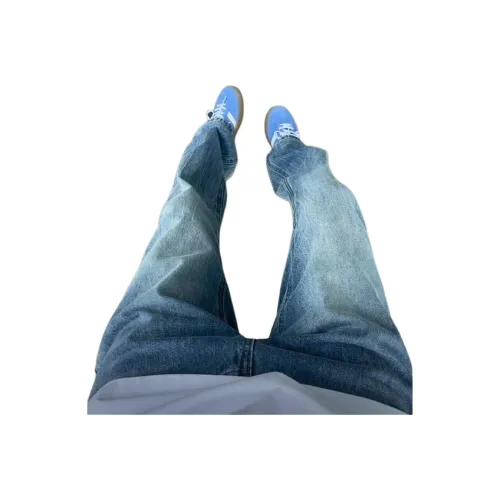 GMTK Светло-синие джинсы с эластичным поясом для мужчин