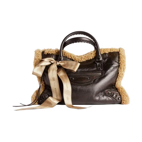 Balenciaga Le City Телячья кожа Сумка Средний Женские Коричневый