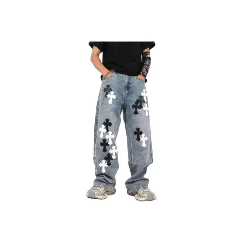 PISYPOX Blue Unisex Jeans PISYPOX Синий Унисекс Джинсы