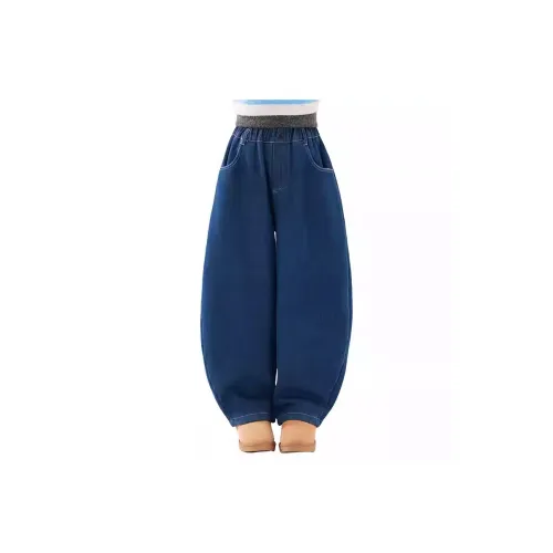 I.KARNOW Темно-синий флис с подкладкой школьные джинсы для подростков